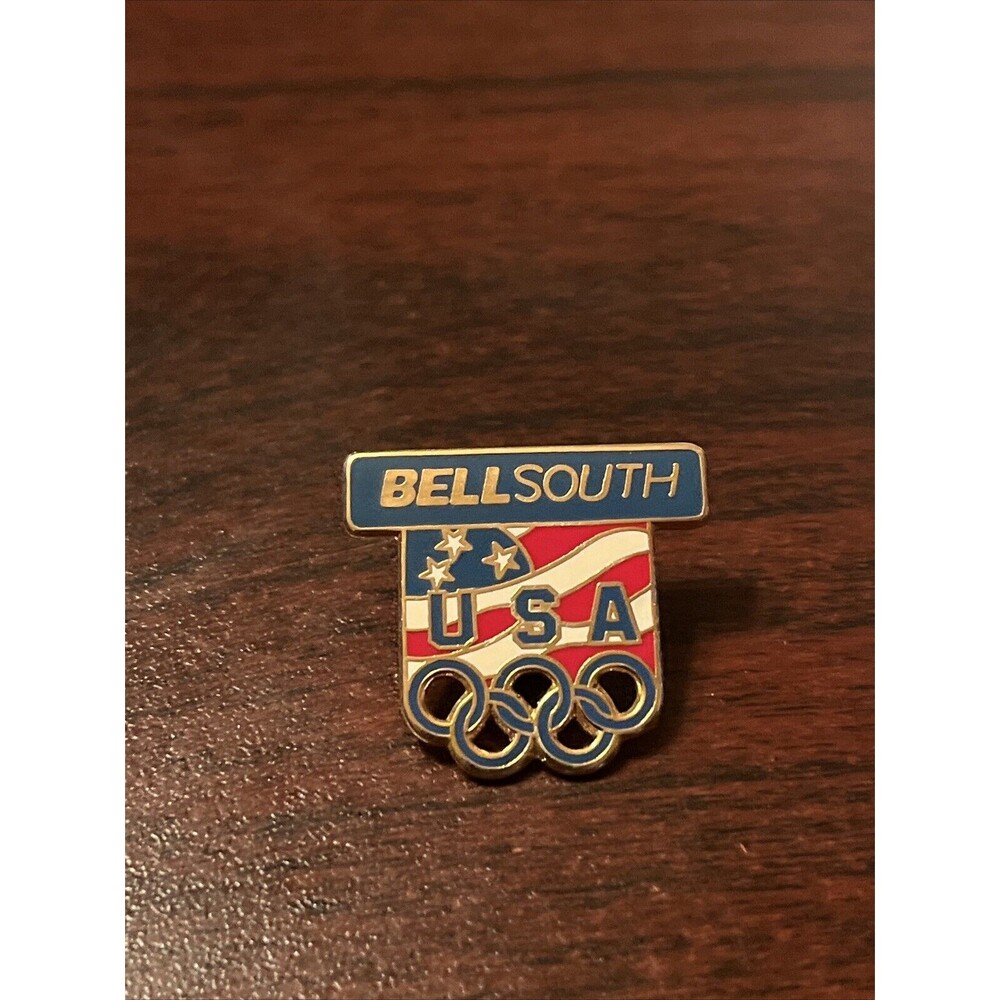 Vintage Bell South Team USA Olympics Rings Lapel Hat Pin